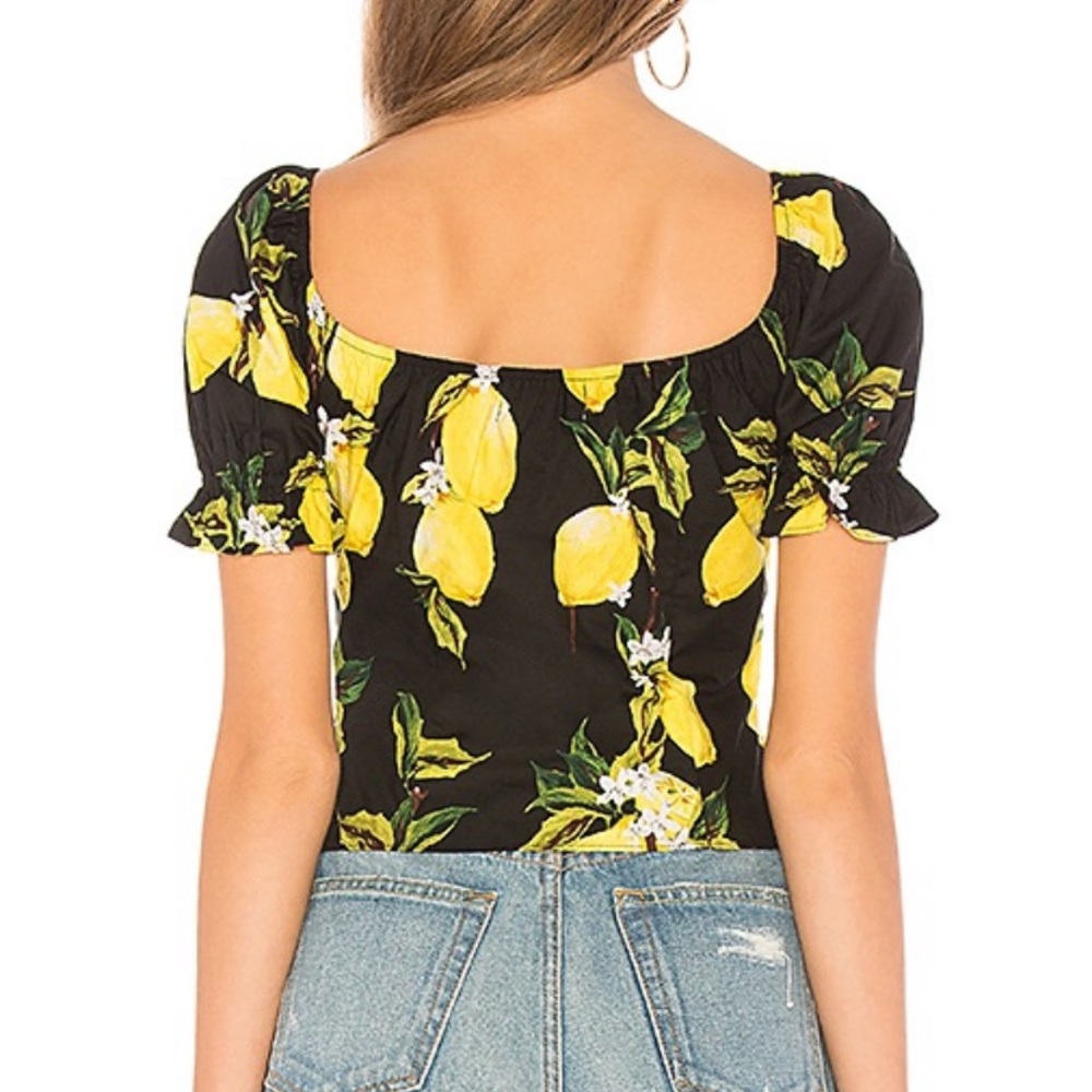 L’Academie Marigold crop top in black lemon. - Picture 2 of 6